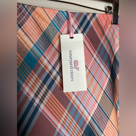 NWT! Vineyard Vines Martha's Vineyard Plaid Silky Slip Midi Skirt - Size S - Picture 5 of 7